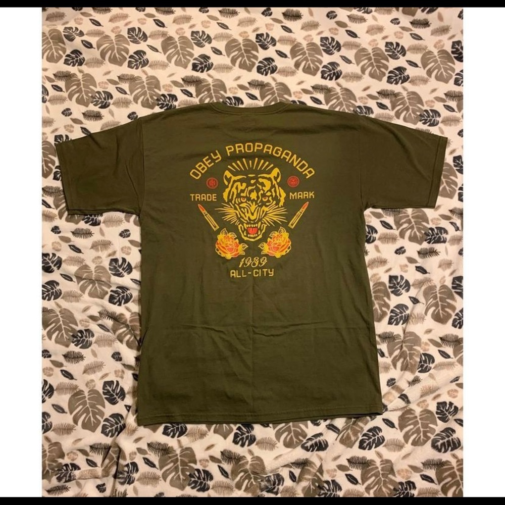 Olive green Obey shirt